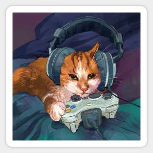 Gamer cat! (Second in the series) Sticker